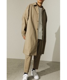 STYLEMIXER | マットナイロンロングコート(ステンカラーコート)
