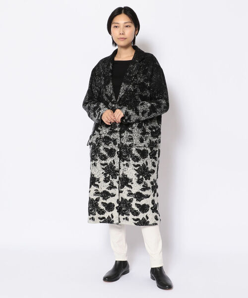 ottod'Ame（オットダム）の「ottod'Ame/オットダム/COAT FLOWER（ステンカラーコート・レディース・ブラック・42）」の3枚目の写真