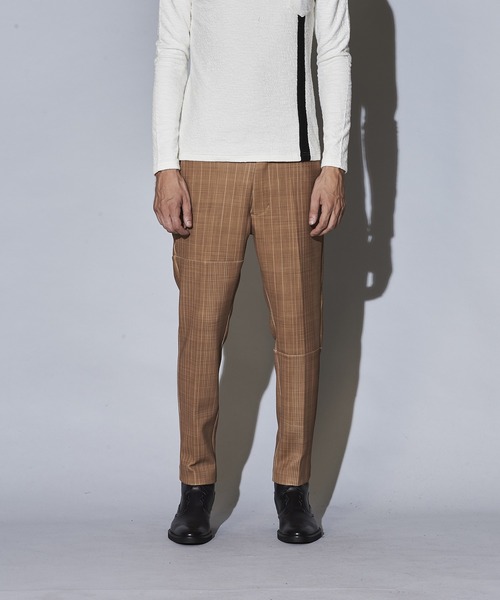 NO ID.（ノーアイディ）の「イレギュラーピッチストライプアンクルイージートラウザーズ（スラックス・メンズ・ブラック/ベージュ/ネイビー・1/3/2）」の13枚目の写真