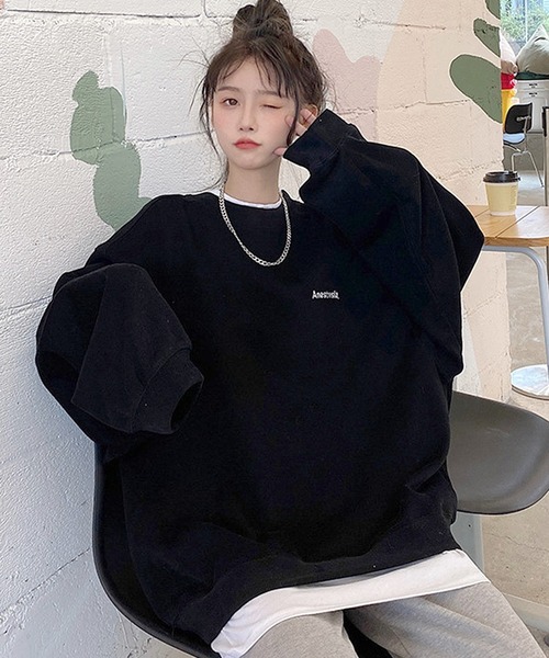 セール】ボリュームスリーブ ストリートデザイン クルーネック