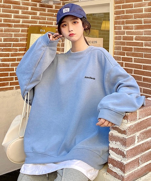 セール】ボリュームスリーブ ストリートデザイン クルーネック