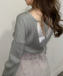 カシュクールドルマンリブニット