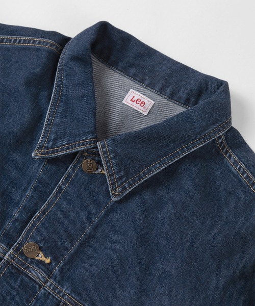 Lee（リー）の「【Lee/リー】オーバーサイズ デニム ライダージャケット/ RIDER JACKET（デニムジャケット・レディース・インディゴブルー/ライトインディゴブルー・S/M/L/XL）」の8枚目の写真