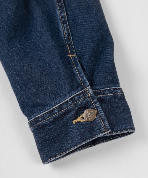 Lee（リー）の「【Lee/リー】オーバーサイズ デニム ライダージャケット/ RIDER JACKET（デニムジャケット・レディース・インディゴブルー/ライトインディゴブルー・S/M/L/XL）」の7枚目の写真