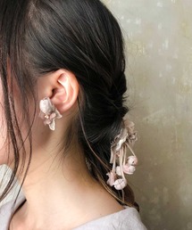 m.soeur（エムスール）の「ベロアリボンとアセビのイヤリング＊（イヤリング）」