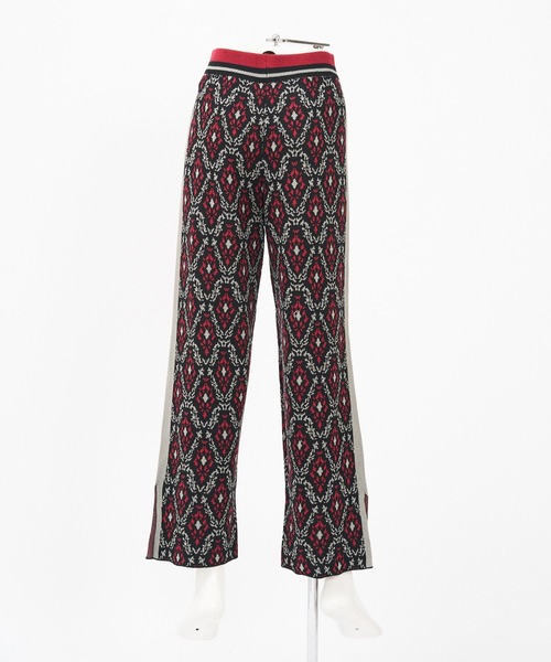 AS KNOW AS PINKY(アズノゥアズピンキー)の「並んでダマスクニットパンツ セットアップ可能(その他パンツ・レディース・ブラック/ベージュ/ダークグリーン・FREE)」の9枚目の写真