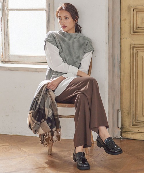 KOBE LETTUCE（コウベレタス）の「スクエアトゥローファー（ローファー・レディース・ベージュ/ブラック/ブラウン・L/LL/M/S）」の15枚目の写真