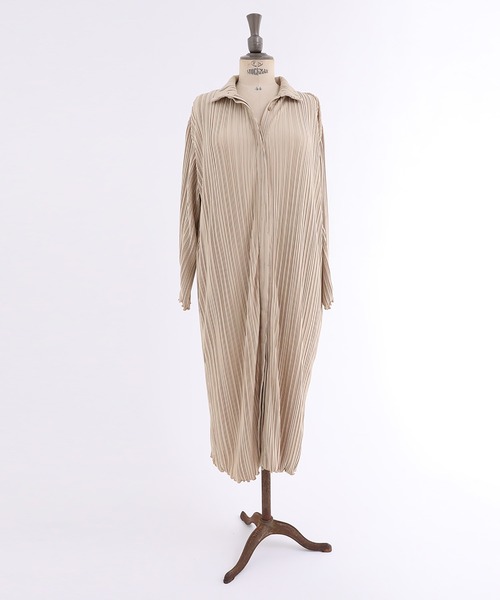 RANDEBOO(ランデブー)の「Natural shirt dress(ワンピース・レディース・ベージュ/ブラック・FREE)」の8枚目の写真