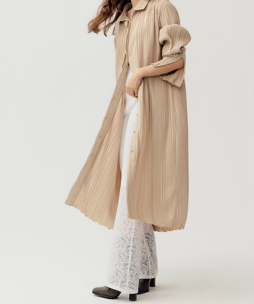 RANDEBOO(ランデブー)の「Natural shirt dress(ワンピース・レディース・ベージュ/ブラック・FREE)」の15枚目の写真