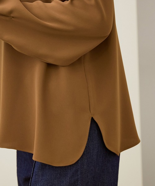 ROPE'（ロペ）の「【セットアップ対応】ダブルクロスTブラウス（シャツ/ブラウス・レディース・ホワイト/スミクロ/ブラウン系その他2・38）」の16枚目の写真