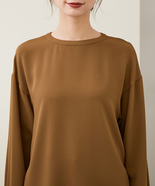 ROPE'（ロペ）の「【セットアップ対応】ダブルクロスTブラウス（シャツ/ブラウス・レディース・ホワイト/スミクロ/ブラウン系その他2・38）」の13枚目の写真