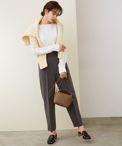 ROPE'（ロペ）の「【セットアップ対応】ダブルクロスTブラウス（シャツ/ブラウス・レディース・ホワイト/スミクロ/ブラウン系その他2・38）」の20枚目の写真