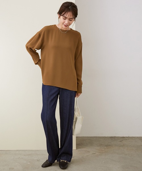 ROPE'（ロペ）の「【セットアップ対応】ダブルクロスTブラウス（シャツ/ブラウス・レディース・ホワイト/スミクロ/ブラウン系その他2・38）」の22枚目の写真