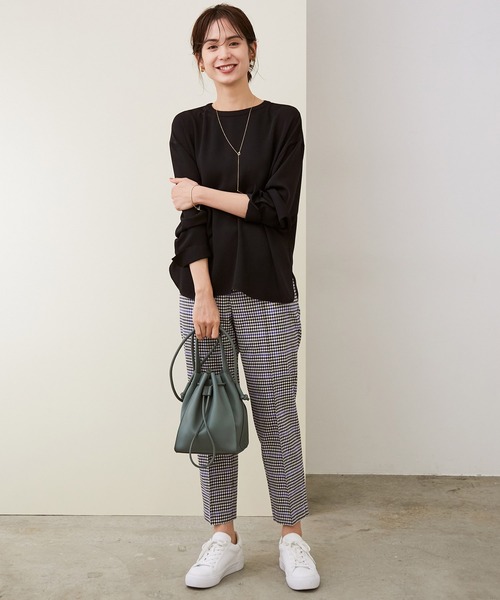 ROPE'（ロペ）の「【セットアップ対応】ダブルクロスTブラウス（シャツ/ブラウス・レディース・ホワイト/スミクロ/ブラウン系その他2・38）」の21枚目の写真