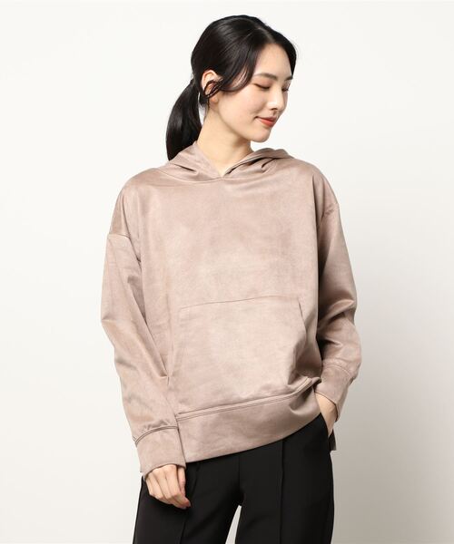 Te chichi TERRASSE（テチチテラス）の「カットスウェードパーカー（パーカー・レディース・チャコール/ブルー/モカ・ﾌﾘ-）」の3枚目の写真