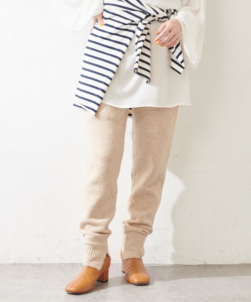 SHENERY（シーナリー）の「裾リブニットパンツ（その他パンツ・レディース・ベージュ/チャコールグレー・FREE）」の18枚目の写真