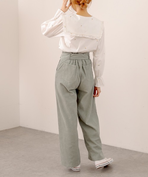 OLIVE des OLIVE（オリーブデオリーブ）の「スクエアセーラーカラーブラウス（シャツ/ブラウス・レディース・アイボリー/オフホワイト/ブラック/ホワイト・FREE）」の7枚目の写真