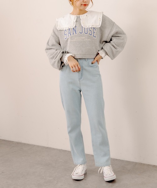 OLIVE des OLIVE（オリーブデオリーブ）の「スクエアセーラーカラーブラウス（シャツ/ブラウス・レディース・アイボリー/オフホワイト/ブラック/ホワイト・FREE）」の12枚目の写真