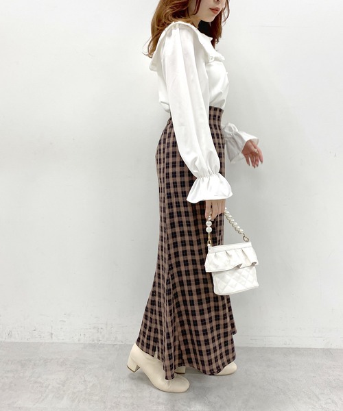 OLIVE des OLIVE（オリーブデオリーブ）の「スクエアセーラーカラーブラウス（シャツ/ブラウス・レディース・アイボリー/オフホワイト/ブラック/ホワイト・FREE）」の14枚目の写真