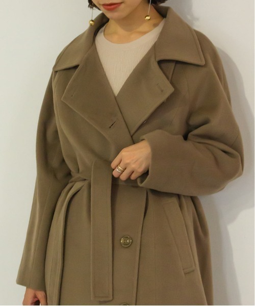 RANDA（ランダ）の「2WAYカラーラグランスリーブロングコート（チェスターコート・レディース・ベージュ/ブルー/ブラウン/ホワイト/ネイビー・0/1）」の22枚目の写真