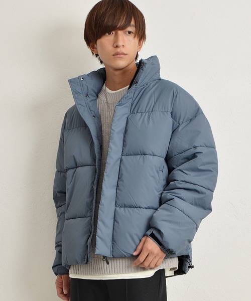 MinoriTY(マイノリティ)の「オーバーサイズ 中綿ブルゾン スタンド ドロップショルダージャケット(ダウンジャケット/コート・メンズ・ホワイト/ブラック/ブルー/グレー・M/L/XL)」の11枚目の写真