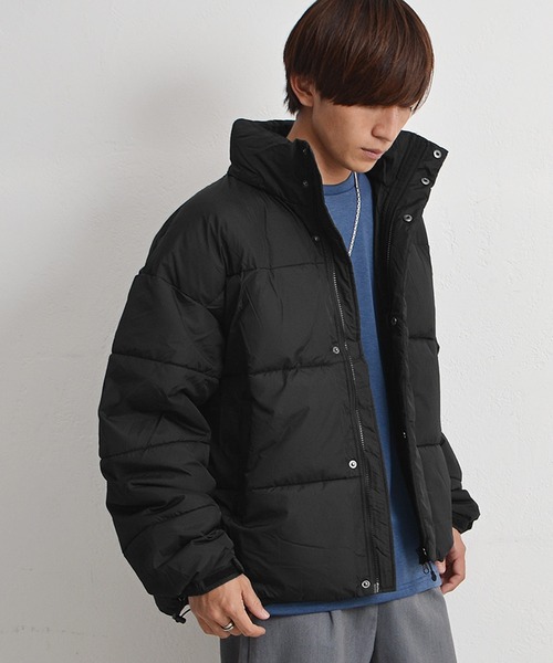 MinoriTY(マイノリティ)の「オーバーサイズ 中綿ブルゾン スタンド ドロップショルダージャケット(ダウンジャケット/コート・メンズ・ホワイト/ブラック/ブルー/グレー・M/L/XL)」の7枚目の写真