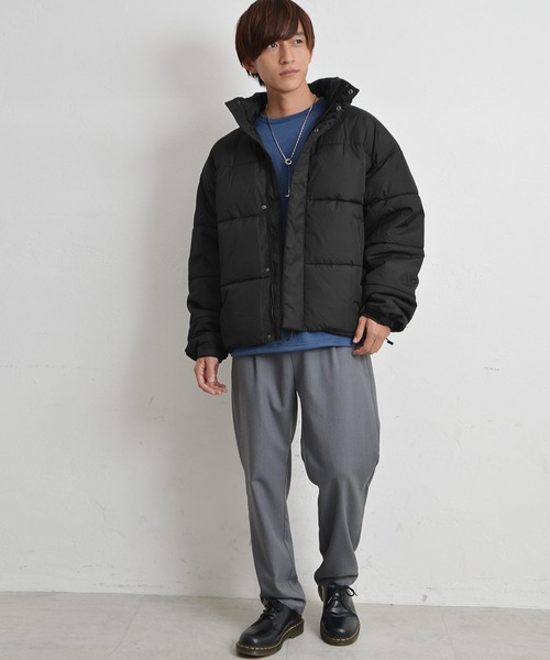 MinoriTY(マイノリティ)の「オーバーサイズ 中綿ブルゾン スタンド ドロップショルダージャケット(ダウンジャケット/コート・メンズ・ホワイト/ブラック/ブルー/グレー・M/L/XL)」の8枚目の写真