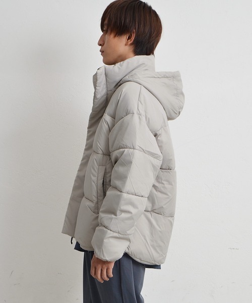 MinoriTY(マイノリティ)の「オーバーサイズ 中綿ブルゾン スタンド ドロップショルダージャケット(ダウンジャケット/コート・メンズ・ホワイト/ブラック/ブルー/グレー・M/L/XL)」の18枚目の写真