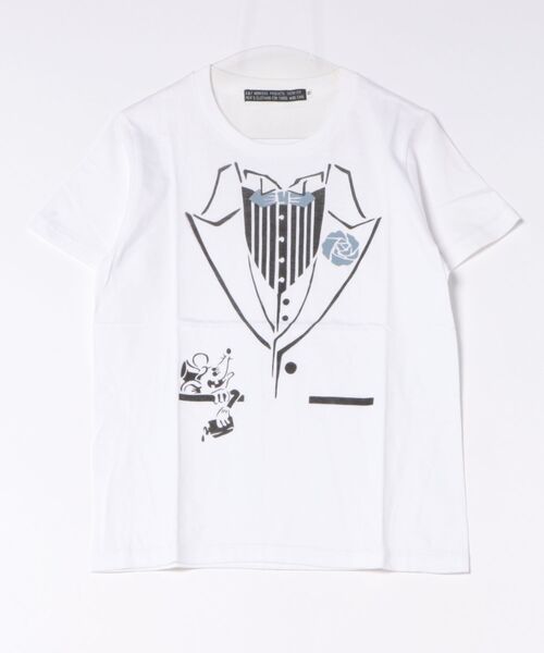 THE PENNY(ザペニー)の「TUXEDO タキシードプリントTシャツ(Tシャツ/カットソー・メンズ・ホワイト/ブラック・MEDIUM)」の1枚目の写真