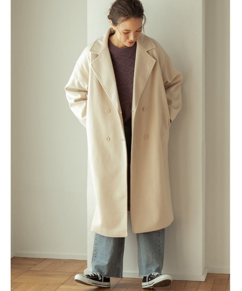 fifth(フィフス)の「ダブルチェスターコート(チェスターコート・レディース・ブラウン/ライトベージュ・SMALL/MEDIUM)」の2枚目の写真