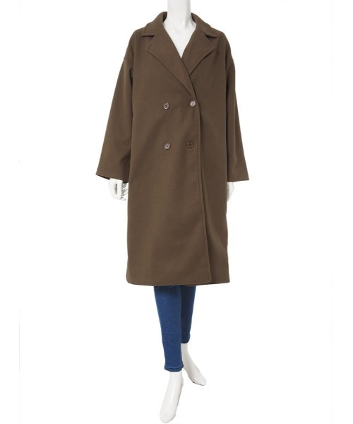 fifth(フィフス)の「ダブルチェスターコート(チェスターコート・レディース・ブラウン/ライトベージュ・SMALL/MEDIUM)」の6枚目の写真