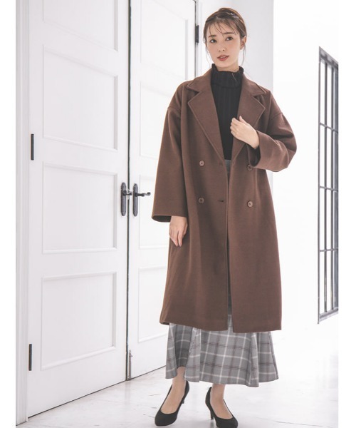 fifth(フィフス)の「ダブルチェスターコート(チェスターコート・レディース・ブラウン/ライトベージュ・SMALL/MEDIUM)」の14枚目の写真