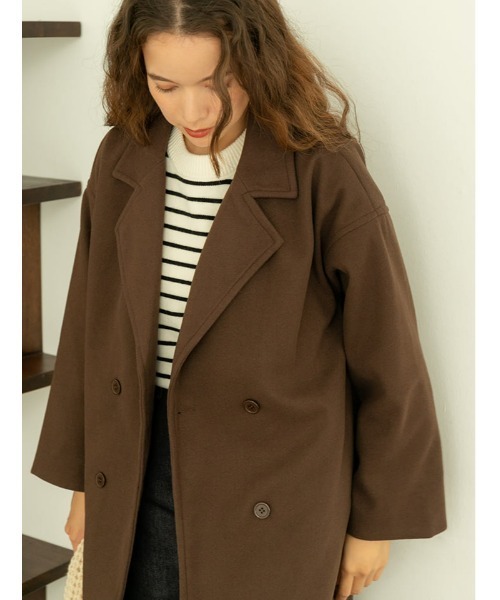 fifth(フィフス)の「ダブルチェスターコート(チェスターコート・レディース・ブラウン/ライトベージュ・SMALL/MEDIUM)」の17枚目の写真