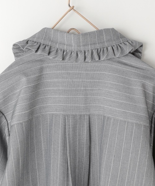 LOWRYS FARM(ローリーズファーム)の「ピンストライプシャツワンピース 258135(ワンピース・キッズ・ネイビー/グレー・110cm/120cm/130cm/140cm/150cm)」の10枚目の写真