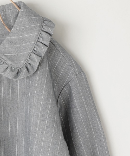 LOWRYS FARM(ローリーズファーム)の「ピンストライプシャツワンピース 258135(ワンピース・キッズ・ネイビー/グレー・110cm/120cm/130cm/140cm/150cm)」の12枚目の写真