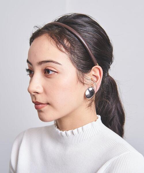 IRIS47（イリスフォーセブン）の「＜IRIS47（イリスフォーセブン）＞フェイクレザー ヘッドバンド§（カチューシャ・レディース・ブラック/ブラウン・FREE）」の3枚目の写真