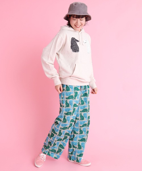 didizizi(ディディジジ)の「トラ猫と黒猫JQ PT(その他パンツ・レディース・ベージュ/グレー・FREE)」の4枚目の写真