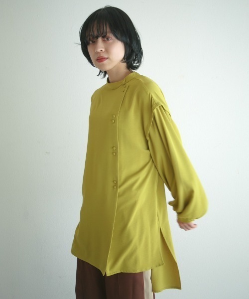 spoon store(スプーンストア)の「レイヤードダブルボタンシャツ(シャツ/ブラウス・レディース・オフホワイト/グリーン・フリー)」の19枚目の写真