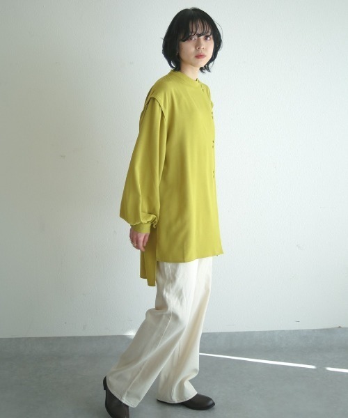 spoon store(スプーンストア)の「レイヤードダブルボタンシャツ(シャツ/ブラウス・レディース・オフホワイト/グリーン・フリー)」の21枚目の写真