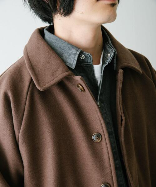 ITEMS URBANRESEARCH(アイテムズ アーバンリサーチ)の「ウールライクメルトン ロングコート(その他アウター・メンズ・ブラウン/ブラック/ベージュ・LARGE/MEDIUM)」の14枚目の写真