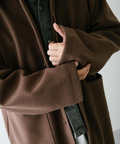 セール】ウールライクメルトン ロングコート（その他アウター）｜ITEMS