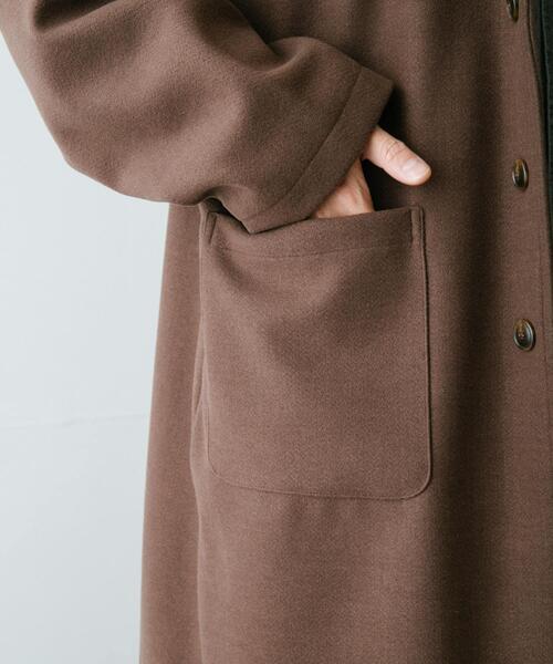 ITEMS URBANRESEARCH(アイテムズ アーバンリサーチ)の「ウールライクメルトン ロングコート(その他アウター・メンズ・ブラウン/ブラック/ベージュ・LARGE/MEDIUM)」の12枚目の写真