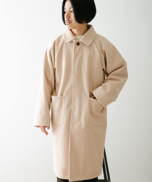 ITEMS URBANRESEARCH(アイテムズ アーバンリサーチ)の「ウールライクメルトン ロングコート(その他アウター・メンズ・ブラウン/ブラック/ベージュ・LARGE/MEDIUM)」の7枚目の写真