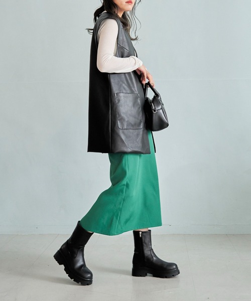 WEGO(ウィゴー)の「WEGO/フェイクレザーベスト(ベスト・レディース・ブラック・FREE)」の11枚目の写真