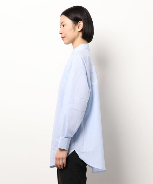 ehka sopo(エヘカソポ)の「ストライプ/無地アソートチュニックシャツ(シャツ/ブラウス・レディース・グリーン/ベージュ/オフホワイト/ブルー/サックスブルー/ピンク・フリ-)」の8枚目の写真