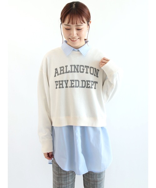 ehka sopo(エヘカソポ)の「ストライプ/無地アソートチュニックシャツ(シャツ/ブラウス・レディース・グリーン/ベージュ/オフホワイト/ブルー/サックスブルー/ピンク・フリ-)」の10枚目の写真