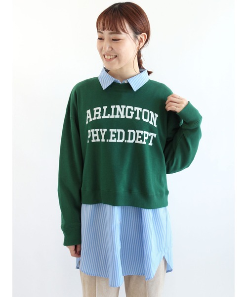 ehka sopo(エヘカソポ)の「ストライプ/無地アソートチュニックシャツ(シャツ/ブラウス・レディース・グリーン/ベージュ/オフホワイト/ブルー/サックスブルー/ピンク・フリ-)」の21枚目の写真