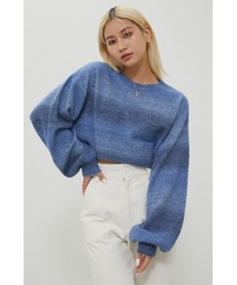 LAGUA GEM | SOFT BORDER SHORT KNIT(ニット/セーター)