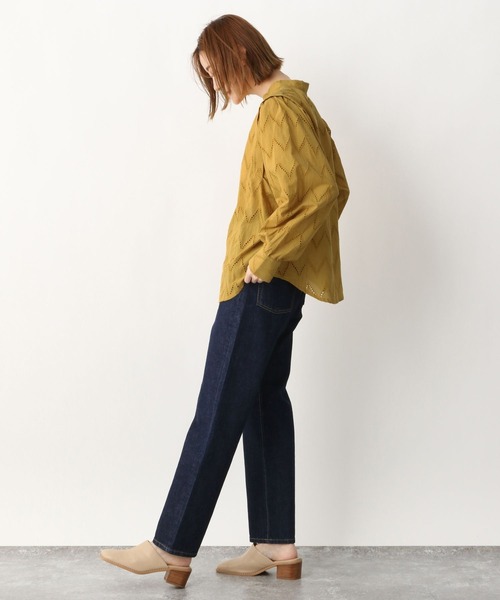 A part by（アパートバイ）の「コットンレースブラウス　266862（シャツ/ブラウス・レディース・ブラック/オフホワイト/マスタード・FREE）」の17枚目の写真