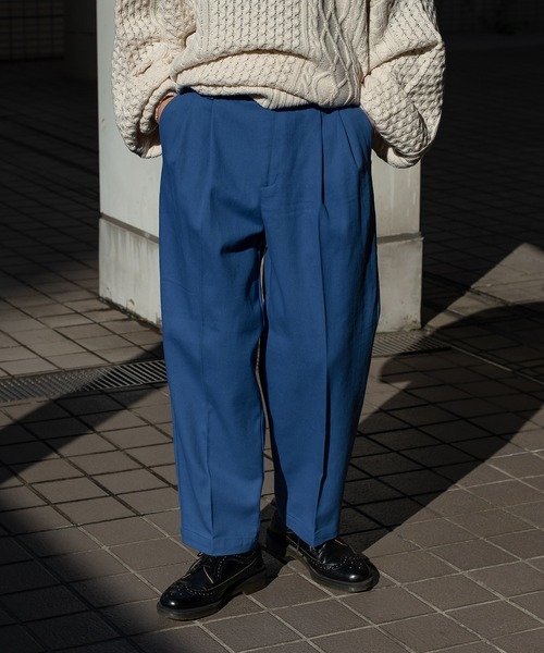 kutir（クティール）の「センタープレスストレートチノパンツ（チノパンツ・メンズ・ベージュ/イエロー/ブルー・SMALL/MEDIUM/LARGE）」の3枚目の写真